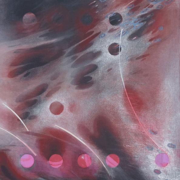 Berry hue abstract painting