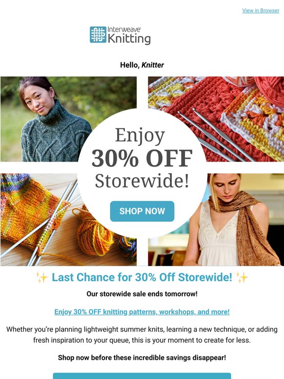 ⏰ Last Chance to Save 30% Storewide!