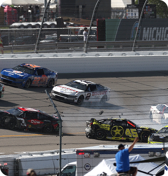 Image of Stage 2 incident at Michigan International Speedway