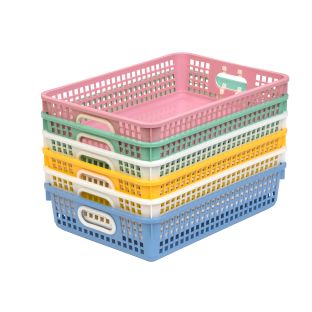 Image of Really Good Stuff® Classroom Paper Baskets - 6 Pack - Bold Vibes