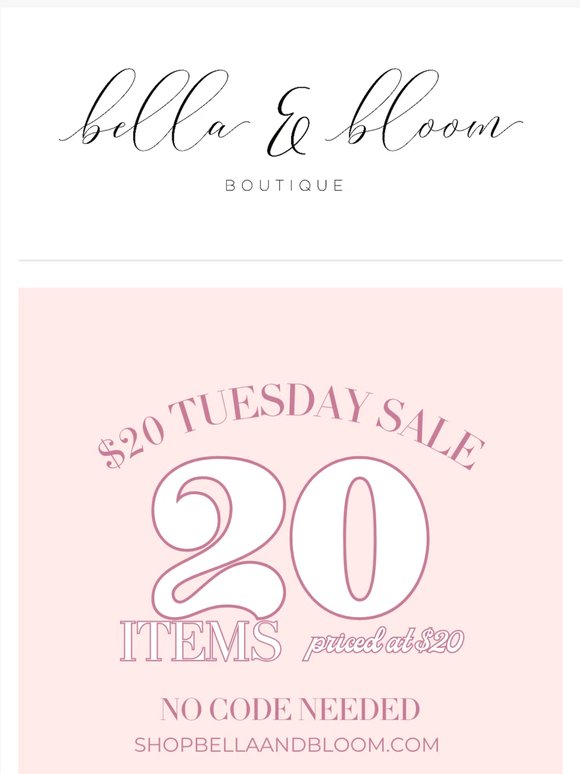 $20 TUESDAY 🌟 200 ITEMS UP TO 95% OFF!