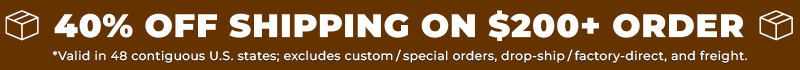 40% Off Shipping on $200+