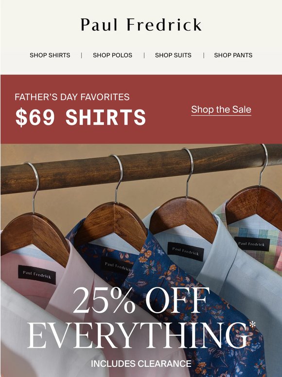 Father’s Day Favorites: 25% off everything.