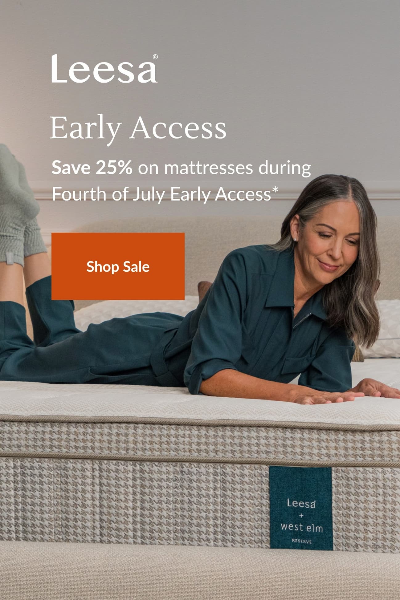 Leesa® -- Early Access: Save 25% on mattresses during Fourth of July Early Access*