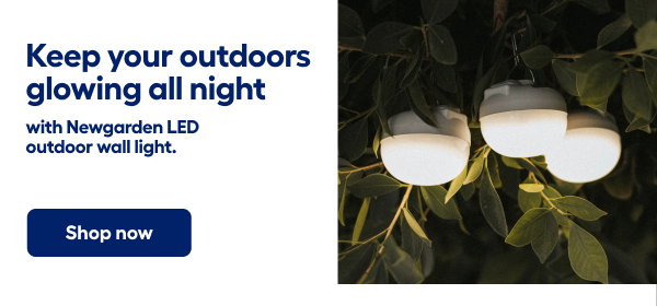 Keep your outdoors glowing all night with Newgarden LED outdoor wall light. Shop now
