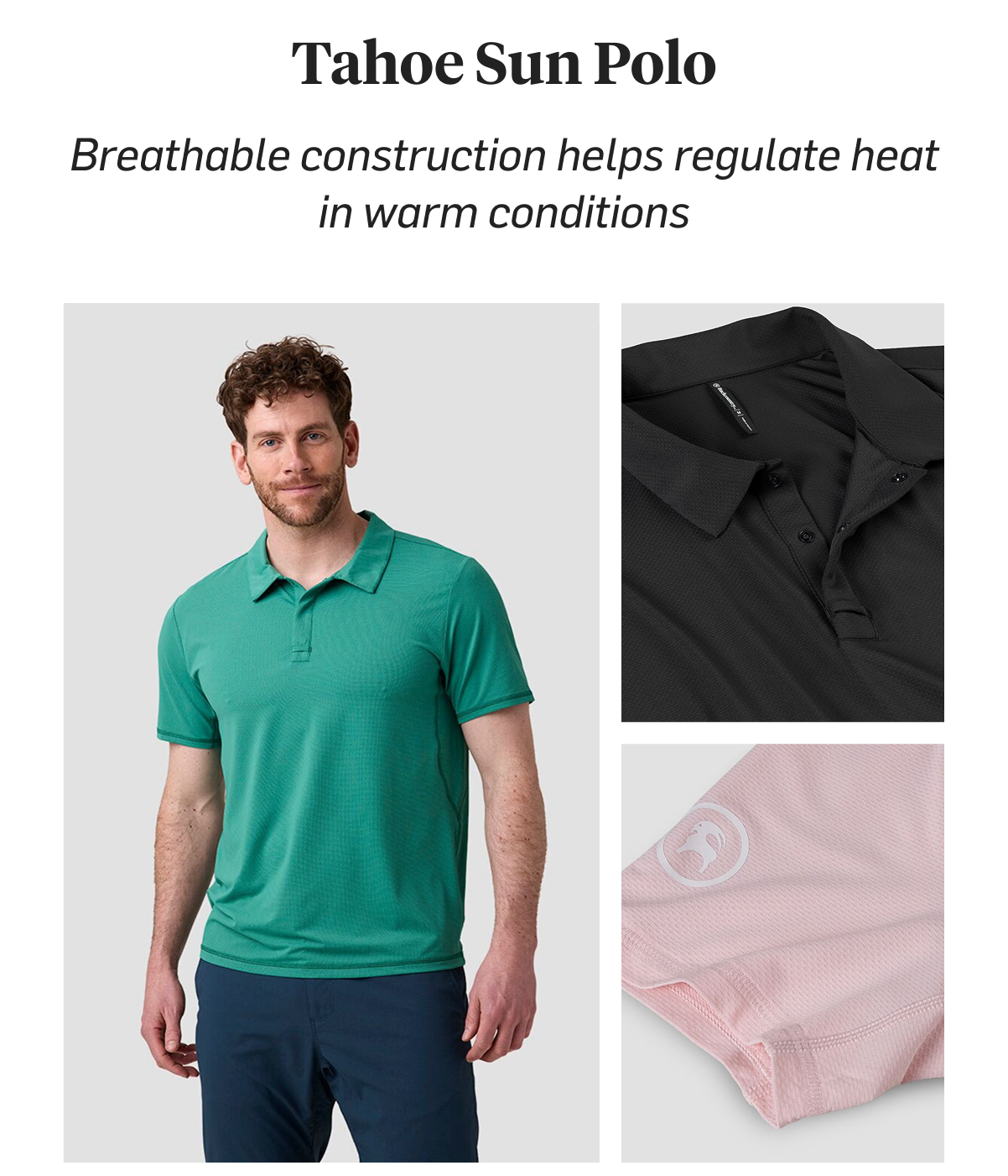 Tahoe Sun Polo – Breathable construction regulates heat in warm conditions