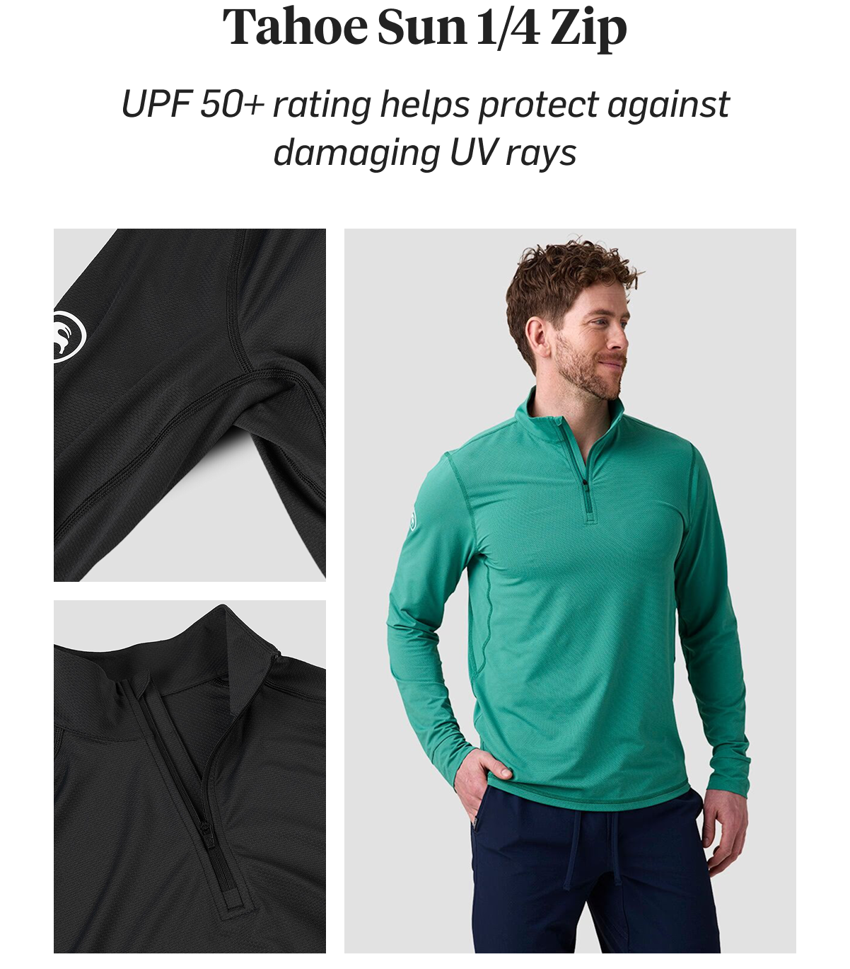 Tahoe Sun 1/4 Zip – UPF 50+ helps protect against damaging UV rays