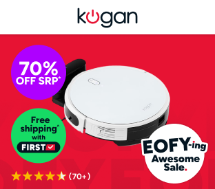 Kogan SmarterHome™ LX14 Laser Robot Vacuum Cleaner and Mop (White) Product Image