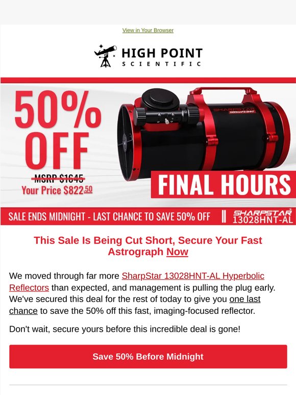 Management Said Shut It Down. Last Chance for 50% Off