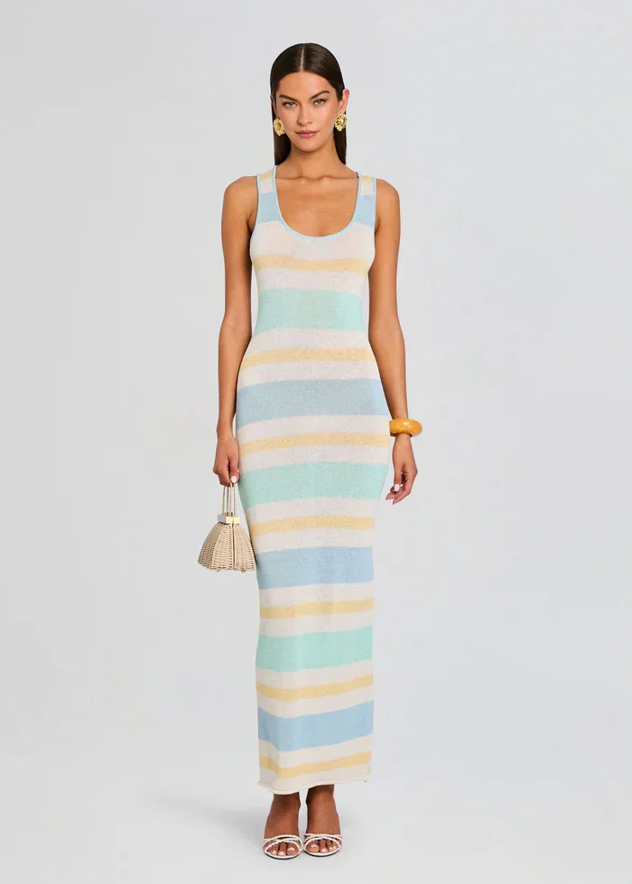 Image of  Jasmine Knit Dress - Pastel Stripe
