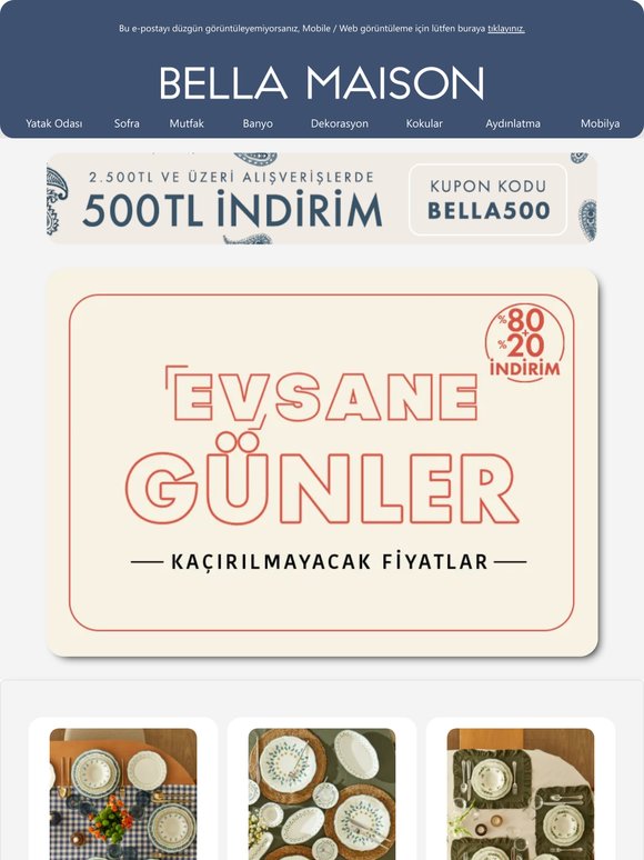 🔔Evsane Günler BAŞLADI!🔔 İndirimli Fiyatlar Seni Bekliyor!