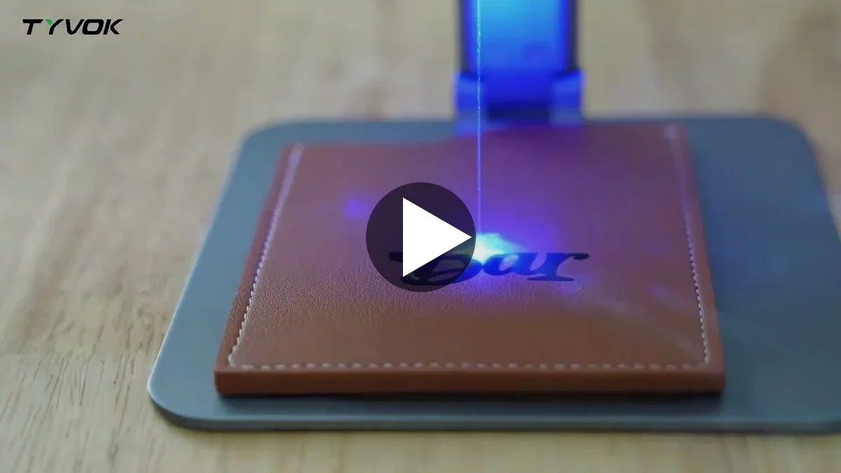 Watch a TYVOK P2 leather engraving detail video