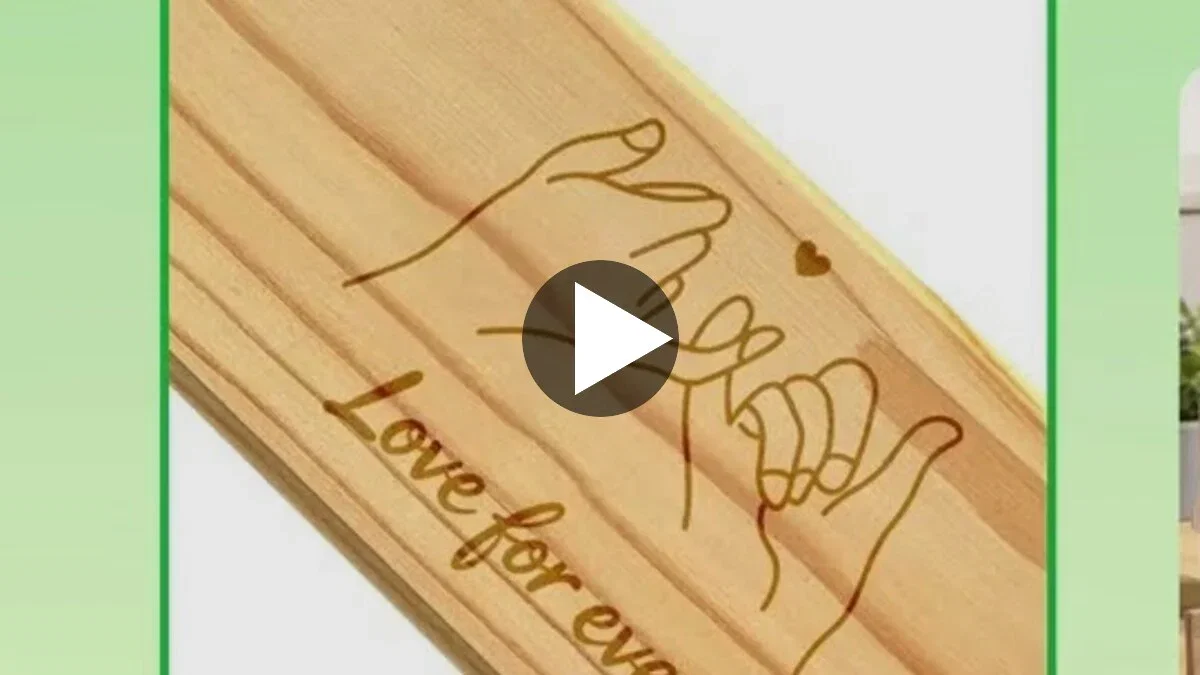 Watch a TYVOK P2 custom wooden box engraving video