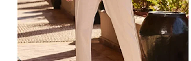 Ecru Side Stripe Tapered Leg Trousers