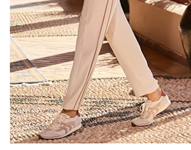 Ecru Side Stripe Tapered Leg Trousers