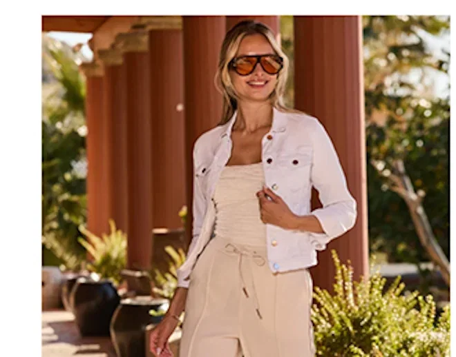 Ecru Side Stripe Tapered Leg Trousers