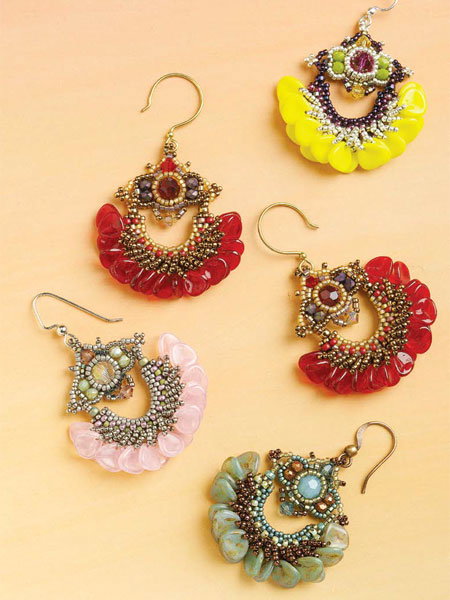 Yafa Petal Earrings Beadwork Pattern Download