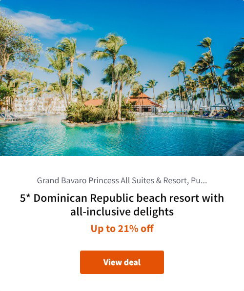 5* Dominican Republic beach resort with all-inclusive delights