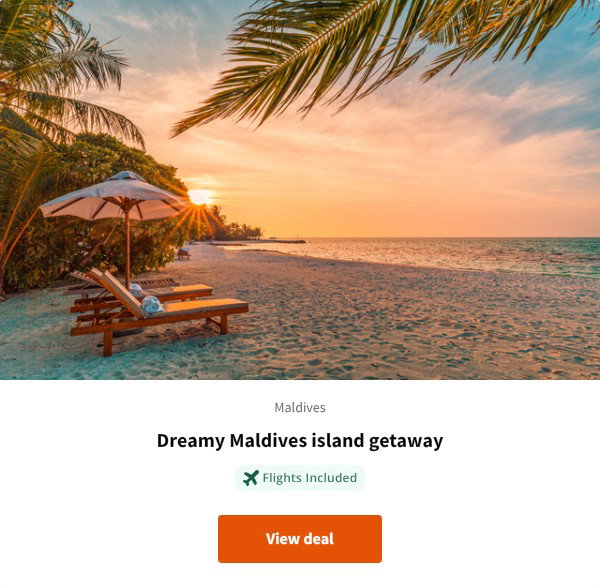 Dreamy Maldives island getaway
