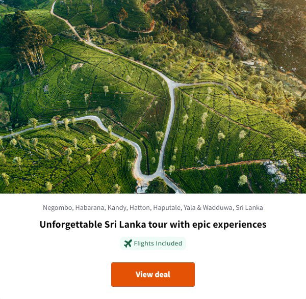 Unforgettable Sri Lanka tour with epic experiences