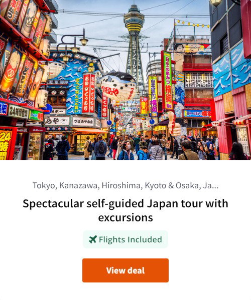 Spectacular self-guided Japan tour with excursions