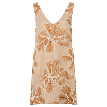  Floral Linen Dress