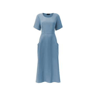 Blue Linen Dress