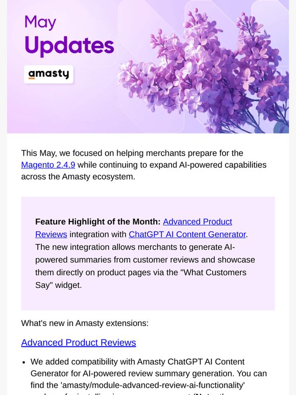 Your Monthly Amasty Extensions Update – May 2026