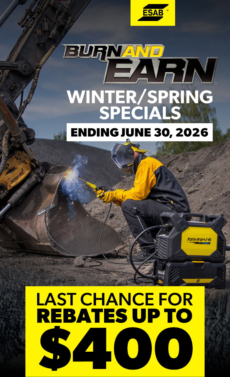 ESAB's New Burn & Earn Rebates Ending June 30, 2026