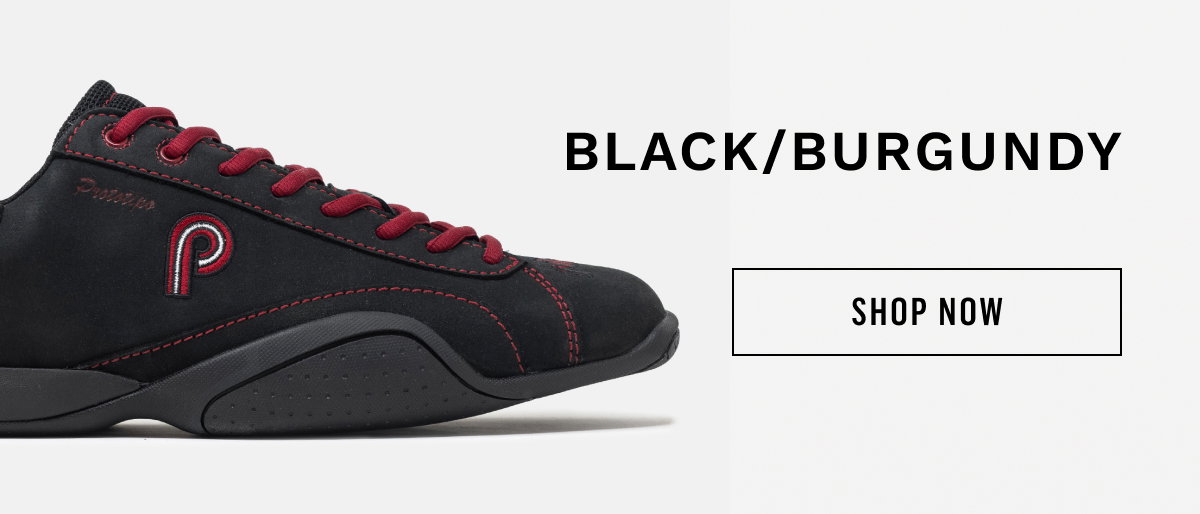 BLACK/BURGUNDY