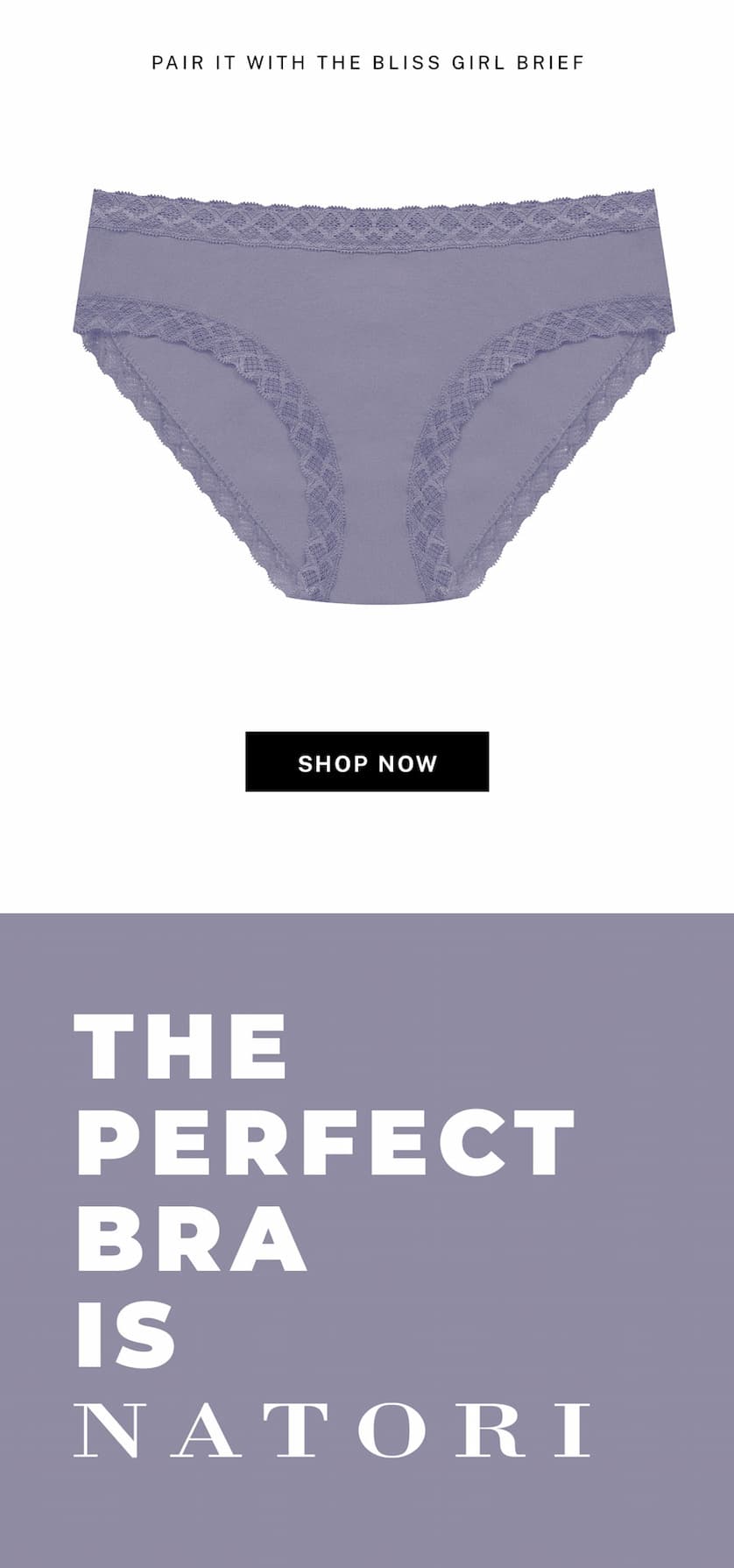 Pair it with the matching Bliss Girl Brief.