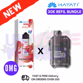 Blue Razz Cherry Hayati 30K Puff Zero Nicotine Vape Kit