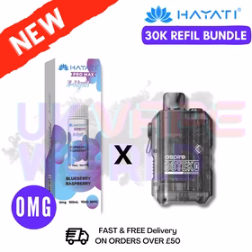 Blue Raspberry Hayati 30K Puff Zero Nicotine Vape Kit