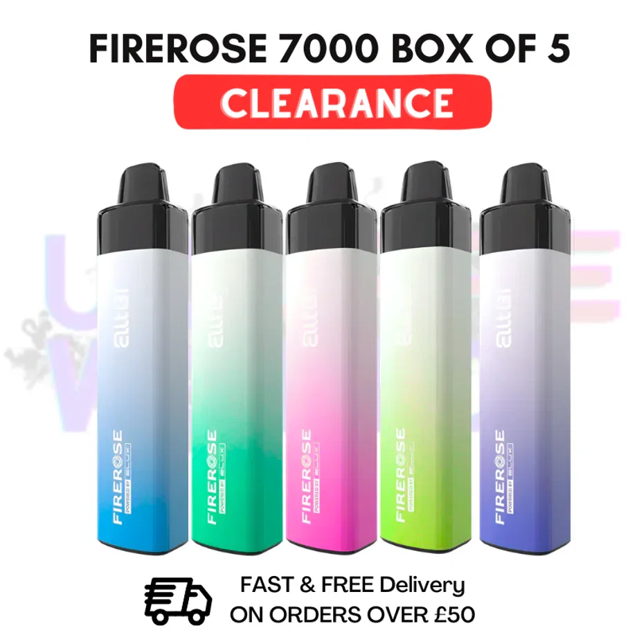 Firerose 7000 Puff Kits BOX OF 5 (CLEARANCE) - £19.99