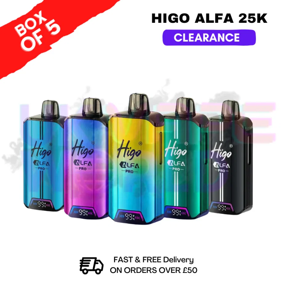 Higo Ultra 25K Puff Kits BOX OF 5 (CLEARANCE) - £24.99