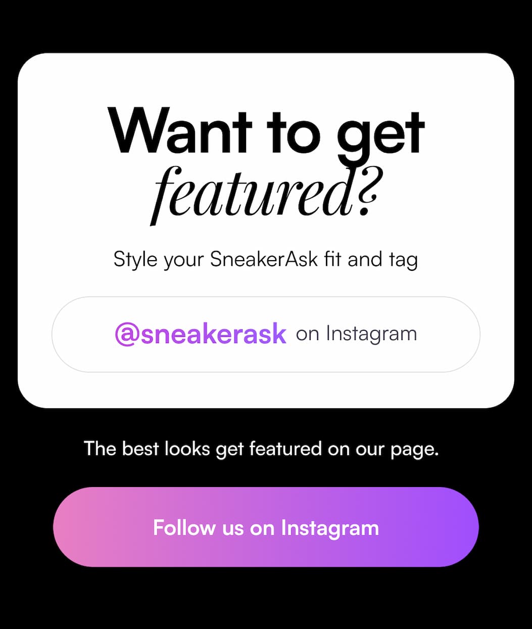 Want to get featured?