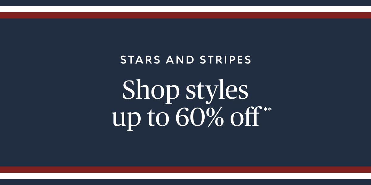 Stars & Stripes Sale up to 60% off