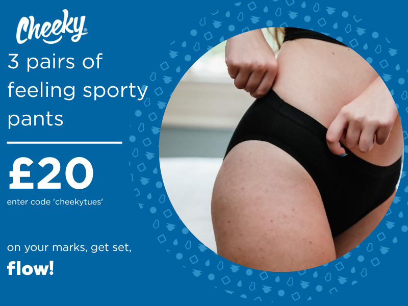 3 pairs of Sporty period pants for £20