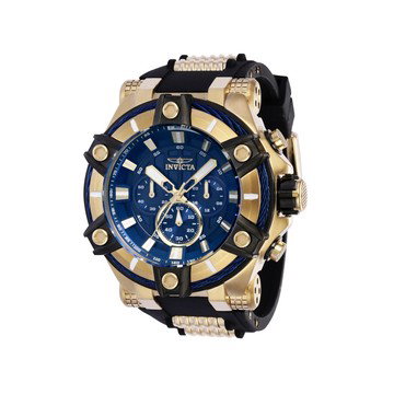 Invicta Bolt 52mm Rose Bezel Rose Stainless Steel and Black Silicone Strap Quartz Watch