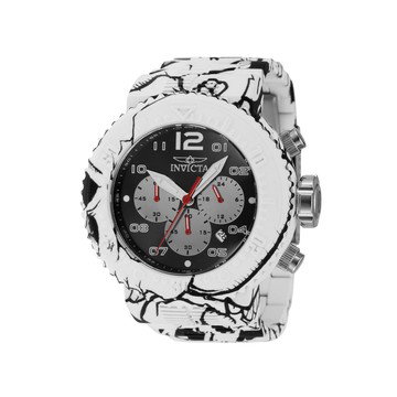 Invicta Pro Diver 52mm White, Black Dial Stainless Steel Band Quartz Watch