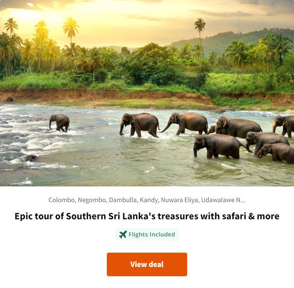 Epic tour of Southern Sri Lanka's treasures with safari & more