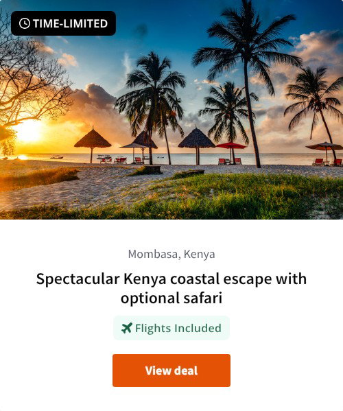 Spectacular Kenya coastal escape with optional safari