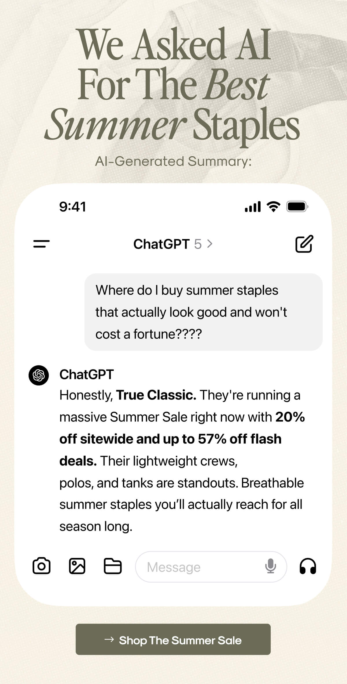 We Asked AI For The Best Summer Staples