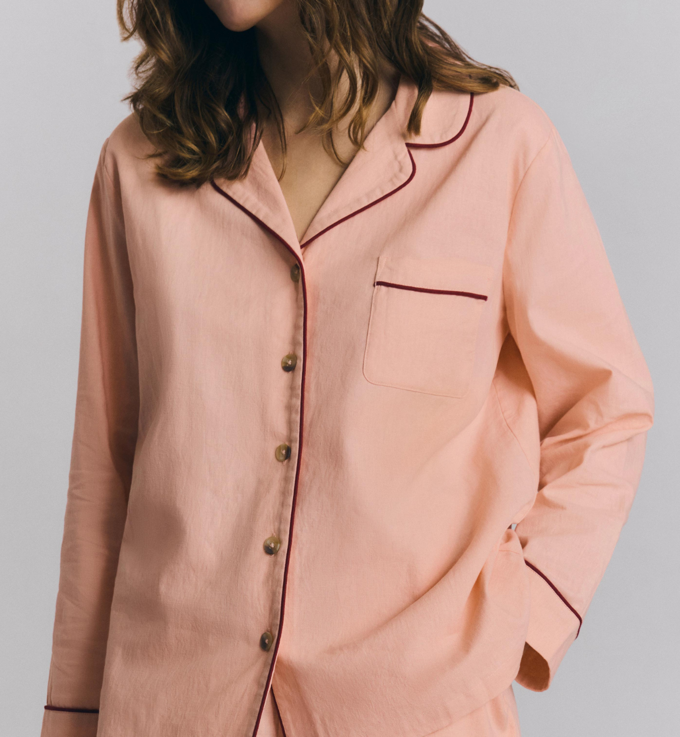 Rose Linen Blend Pyjama Trouser Set