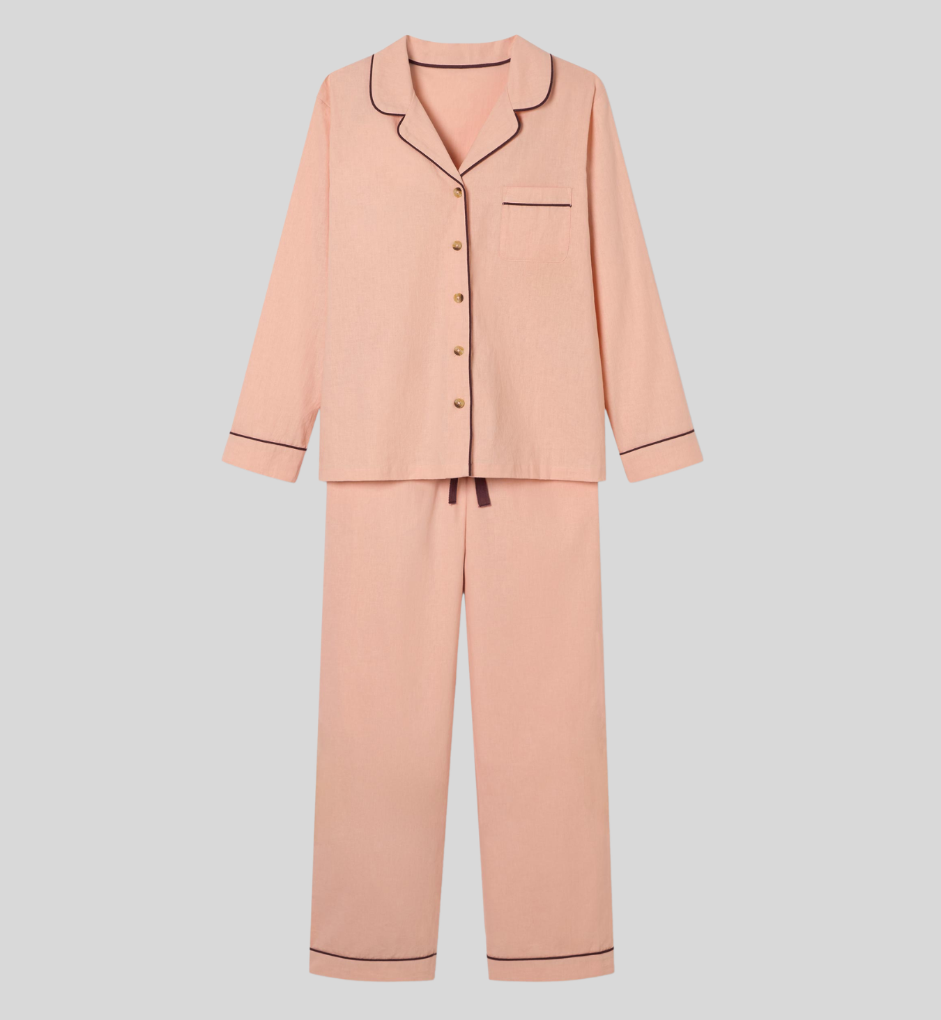 Rose Linen Blend Pyjama Trouser Set