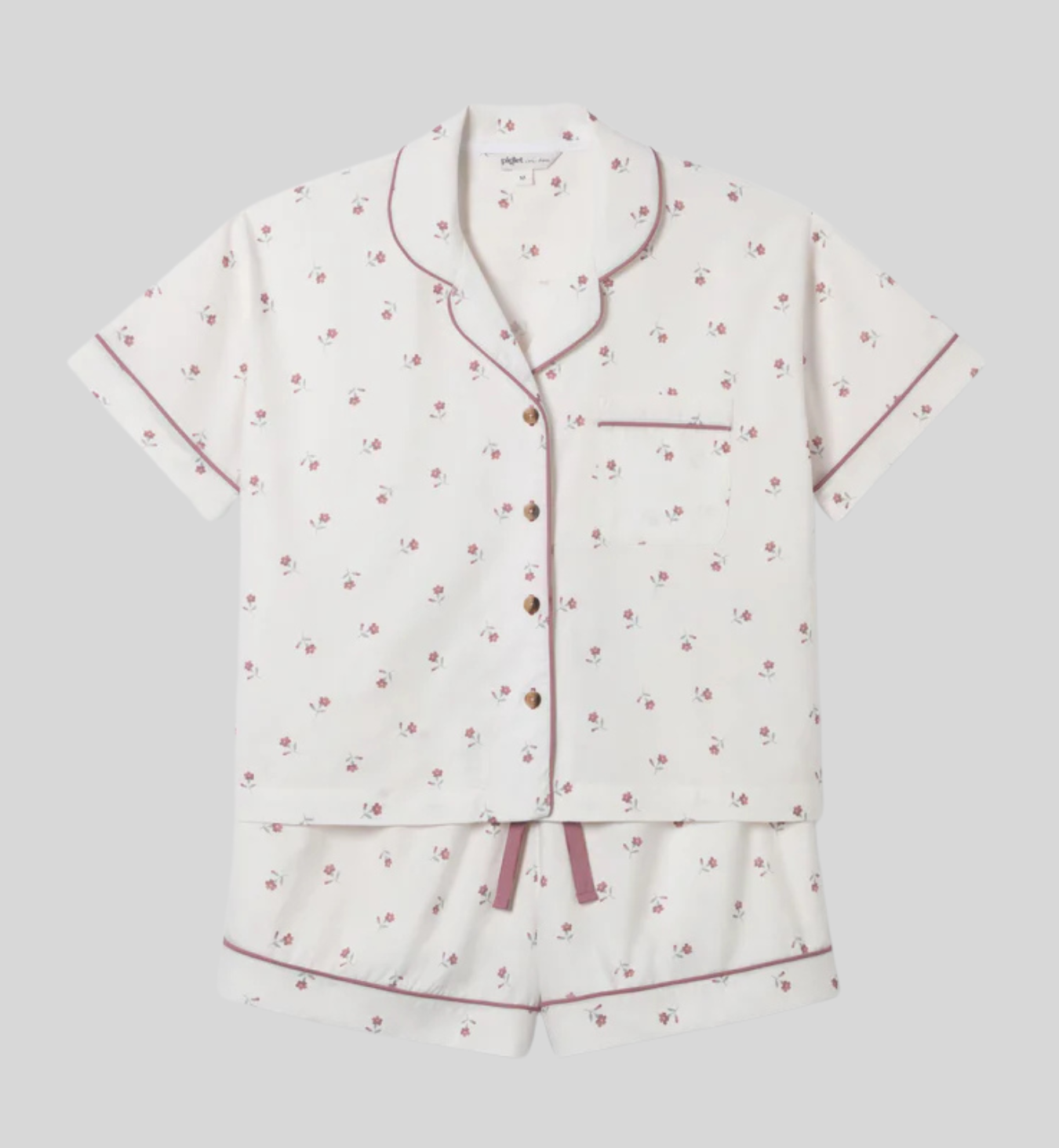 Pearl Posy Bud Cotton Shorts Set