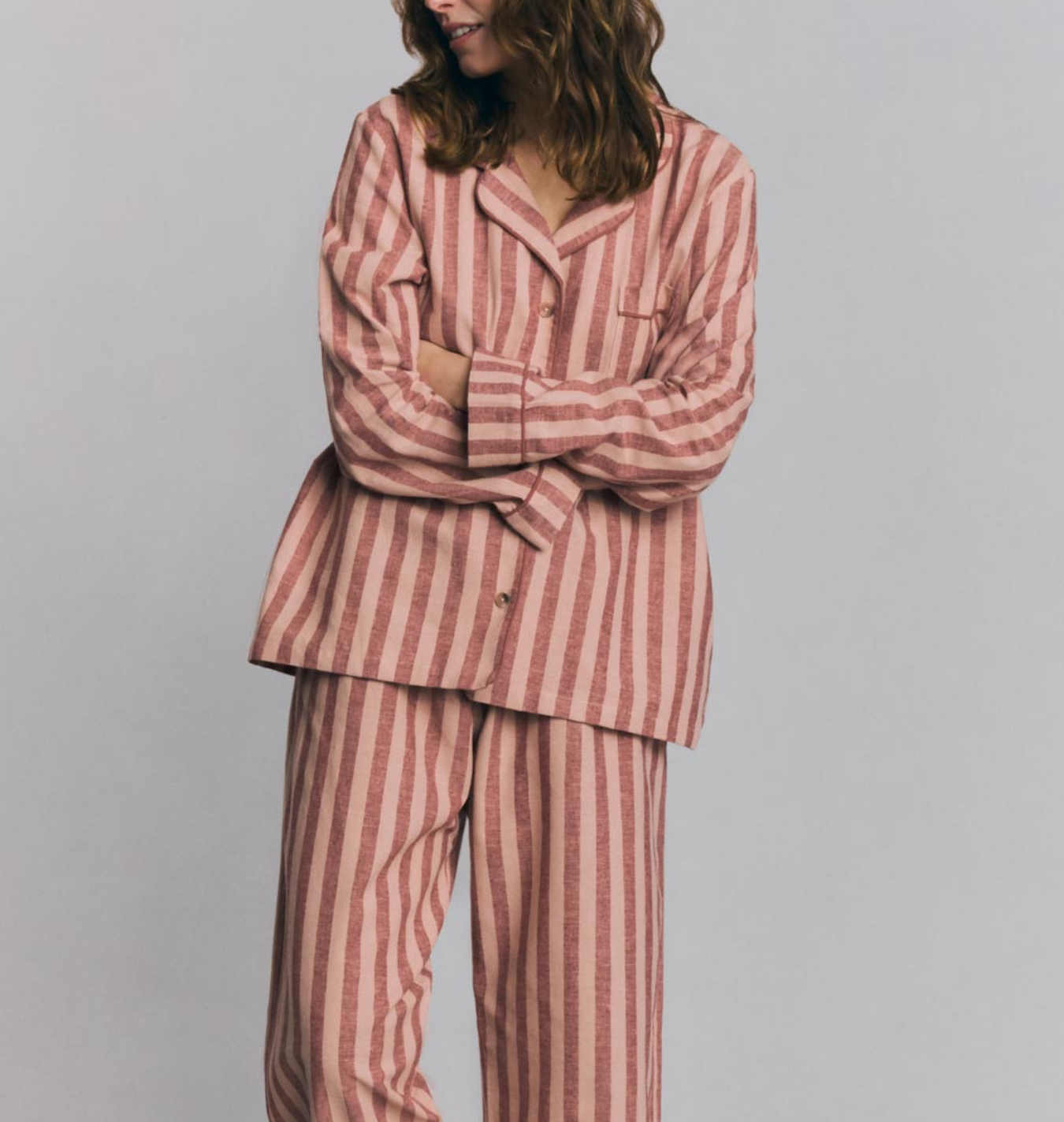 Rhubarb & Rose Pembroke Stripe Linen Blend Trouser Set