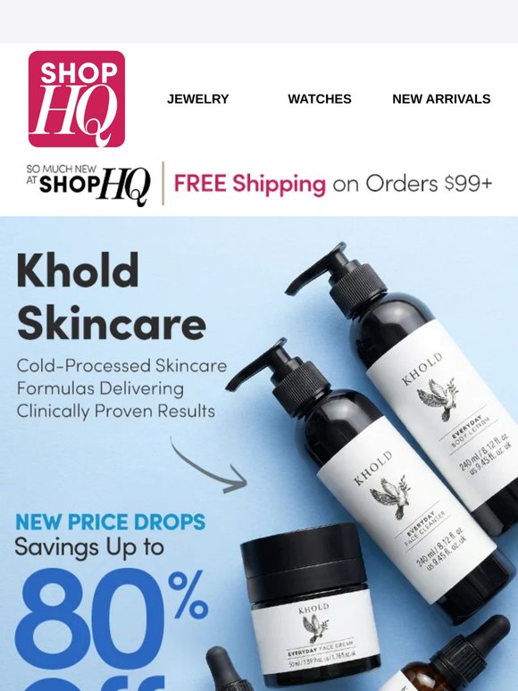 🛍️ Unbeatable Price Drops Up to 80% Off Khold Skincare!