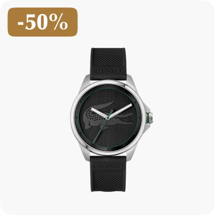 Lacoste montres le croc bracelet silicone noir