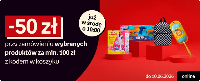 -50 zł przy zamółwieniu wybranych produktów za min. 100 zł z kodem w koszyku